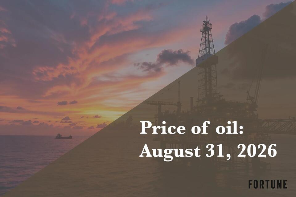 Current price of oil as of August 31, 2026