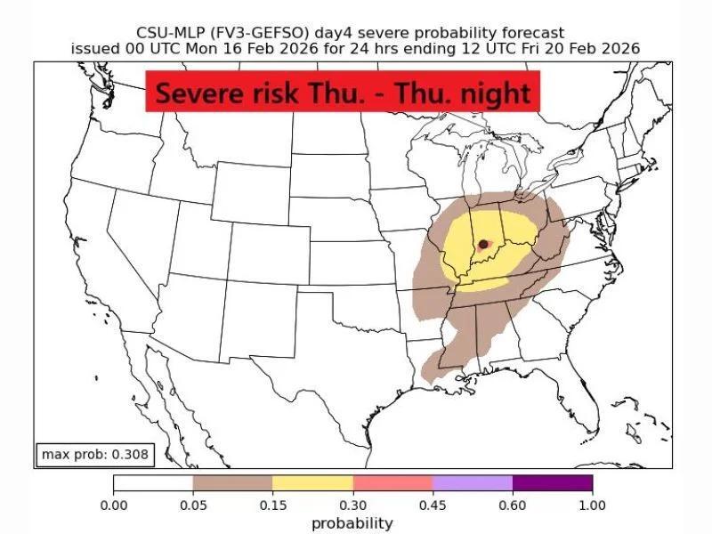 Illinois and Indiana Marked as Nation’s Highest Severe Storm Risk ...
