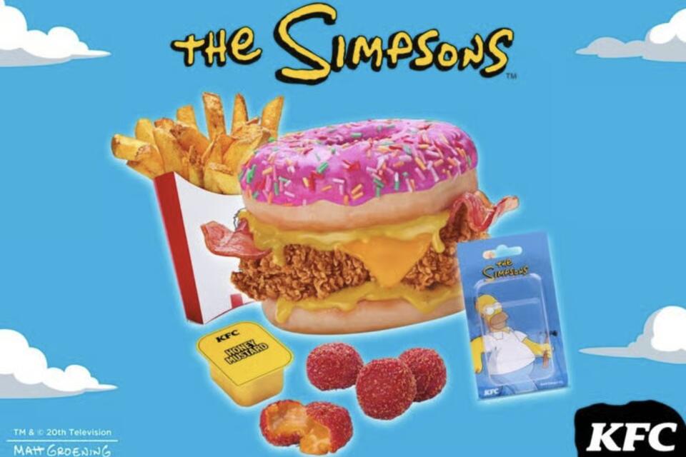 KFC Debuts 'The Simpsons' Collaboration Menu Featuring Pink Doughnut ...