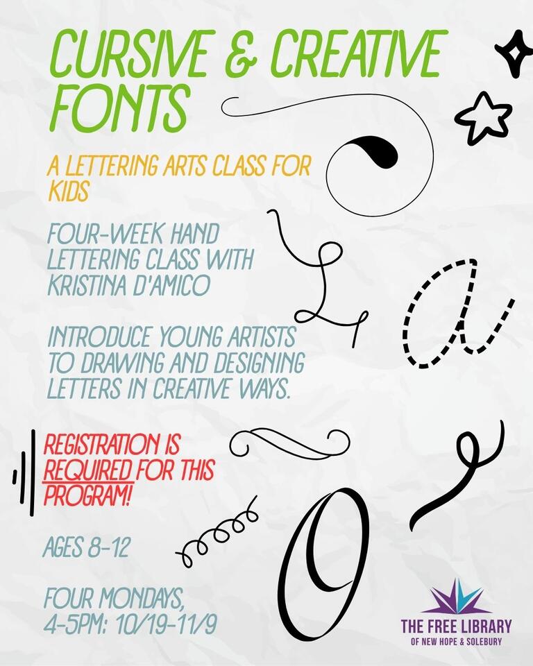 📅 4-week kids lettering & cursive class, ages 8–12 - NewsBreak
