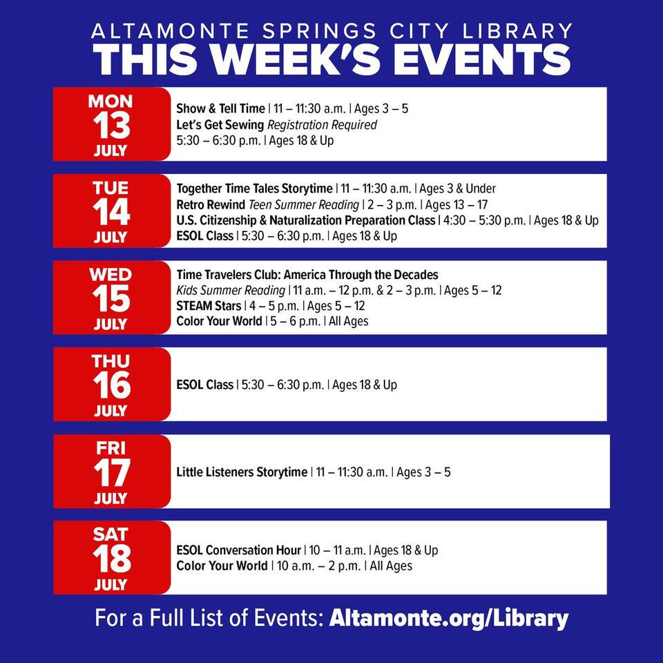 Weekly Events at City Library - NewsBreak