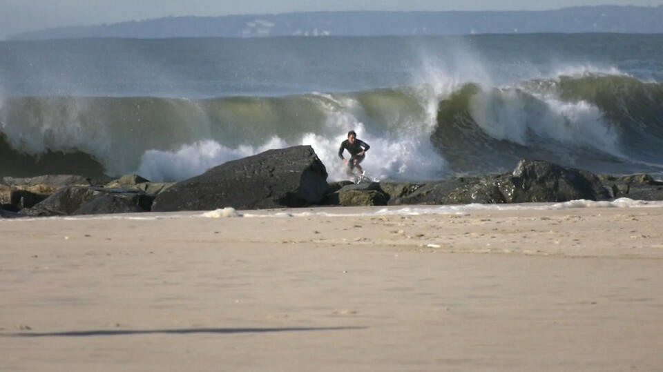 Rockaway Beach surfers rip big currents as hurricane passes offshore ...