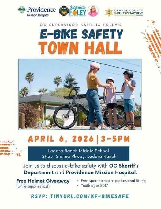 E-Bike Safety Town Hall in Ladera Ranch on April 6 - NewsBreak