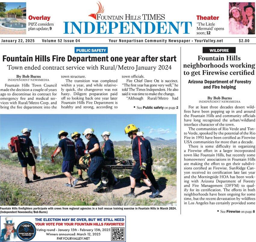 Fountain Hills Times Independent Wednesday, January 22, 2025 NewsBreak