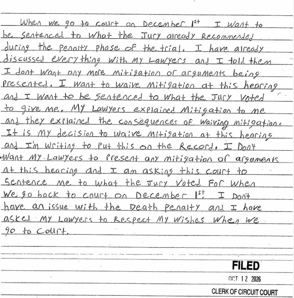Rapper convicted of murdering woman, unborn child writes letter to ...
