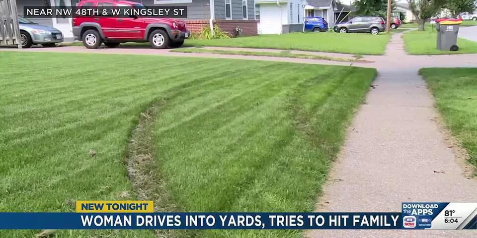 Drunk driver nearly hits woman and child after tearing up yards ...