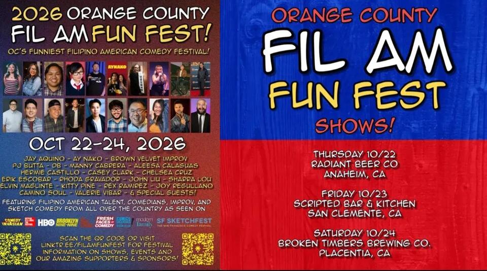 Free Filipino American Comedy Festival set for three-day run in Orange ...
