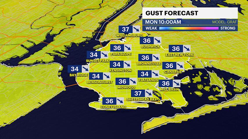 Rain tapers, wind and cold remain Monday in The Bronx; tracking snow on ...