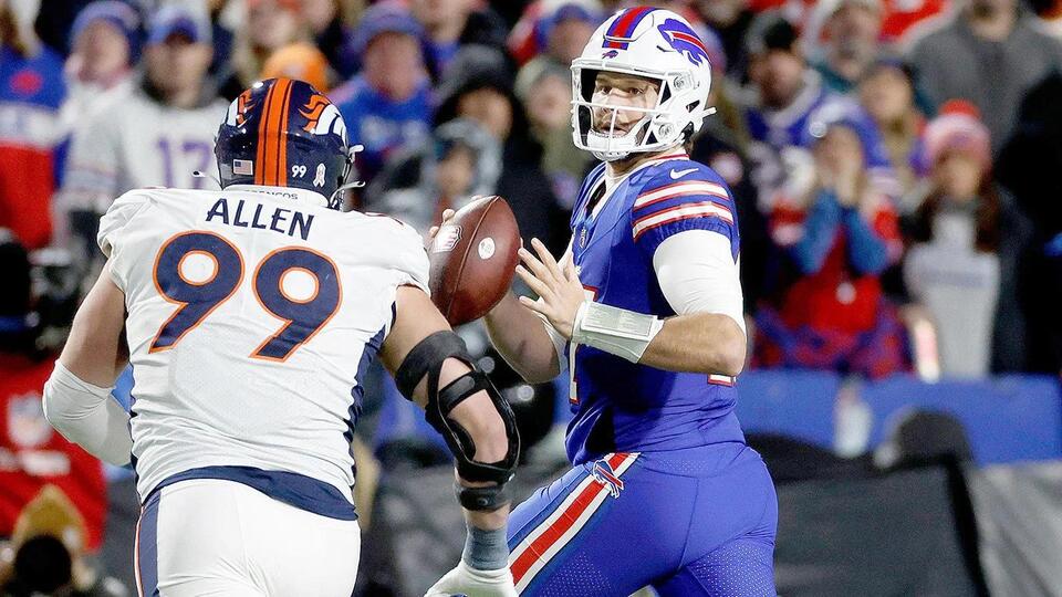 2025 NFL Wild Card Weekend bold predictions Broncos pass rush flusters