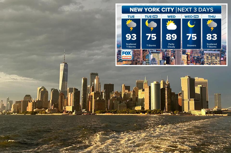 Heavy rain and thunder set to hit sizzling NYC — as commuters face ...