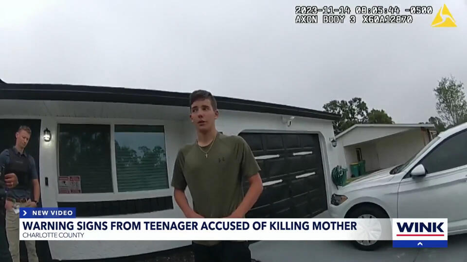 Bodycam video shows warning signs from teen accused of killing mother ...