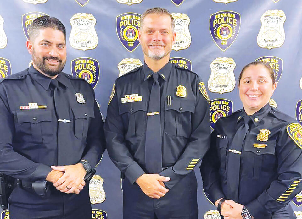 Royal Oak PD promotes 3, including first woman deputy chief