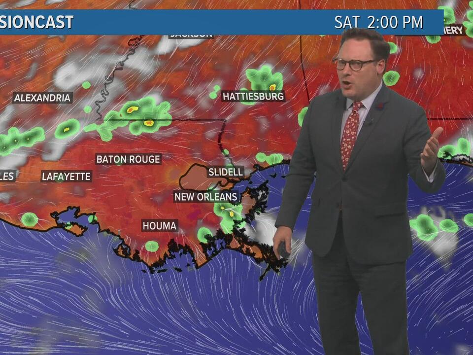 New Orleans Weather: Showers expected Friday and through the weekend