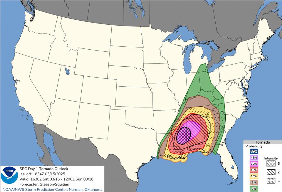 Cheat Sheet: How NOAA’s Storm Prediction Center’s New Intensity Levels ...