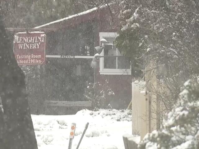 People take in the snow up in Julian with recent storm - NewsBreak
