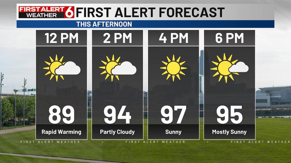 Rusty’s First Alert 6 Forecast: Another hot afternoon as clouds clear out