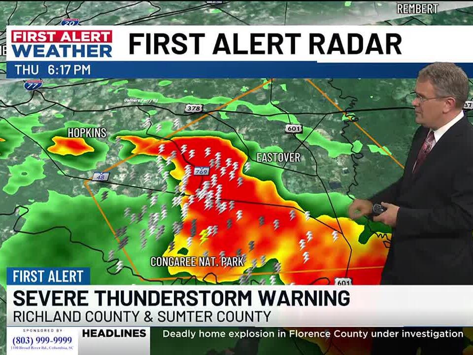 First Alert Weather: Severe thunderstorm warning issued for parts of ...