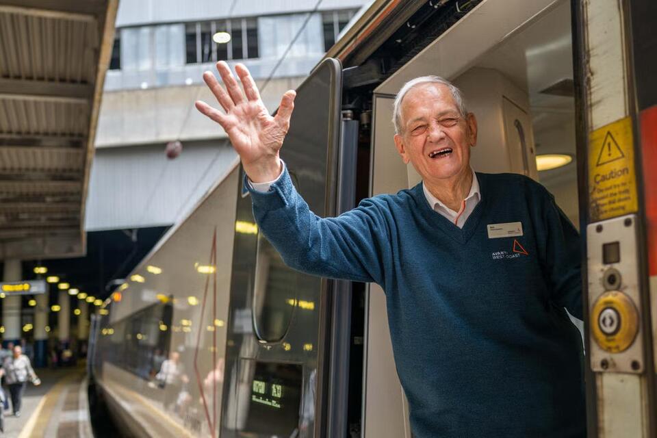 Train manager in his mid-80s says his job is ‘what I love doing'