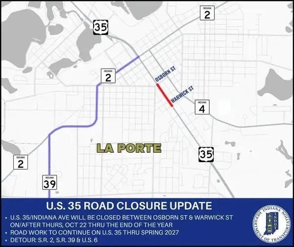 INDOT provides project update for US Highway 35 construction in La ...