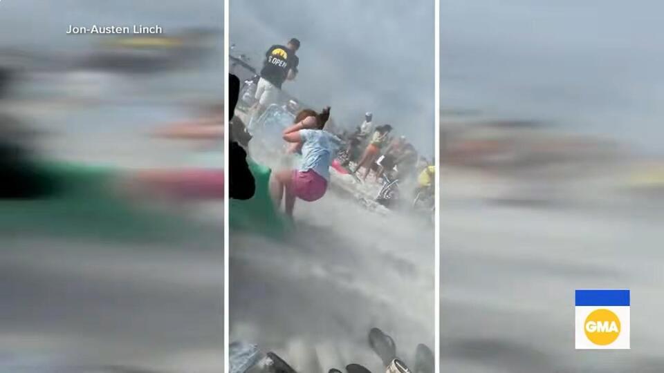Watch: Blue Angels flyover sends umbrellas, chairs airborne at Florida beach