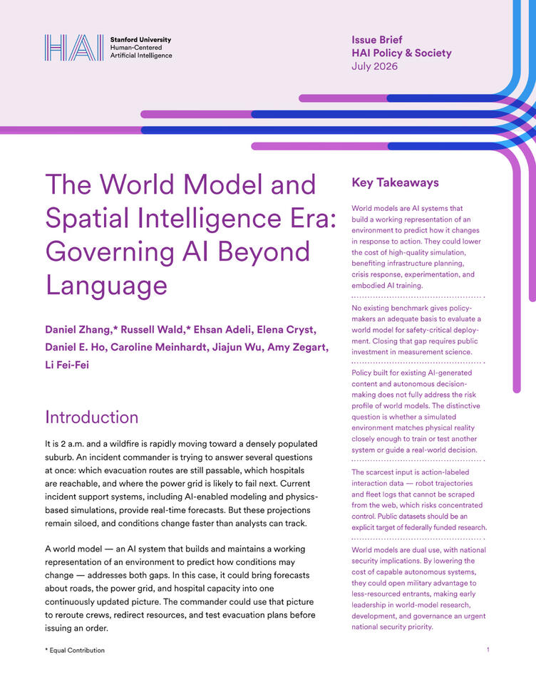 The World Model and Spatial Intelligence Era: Governing AI Beyond ...