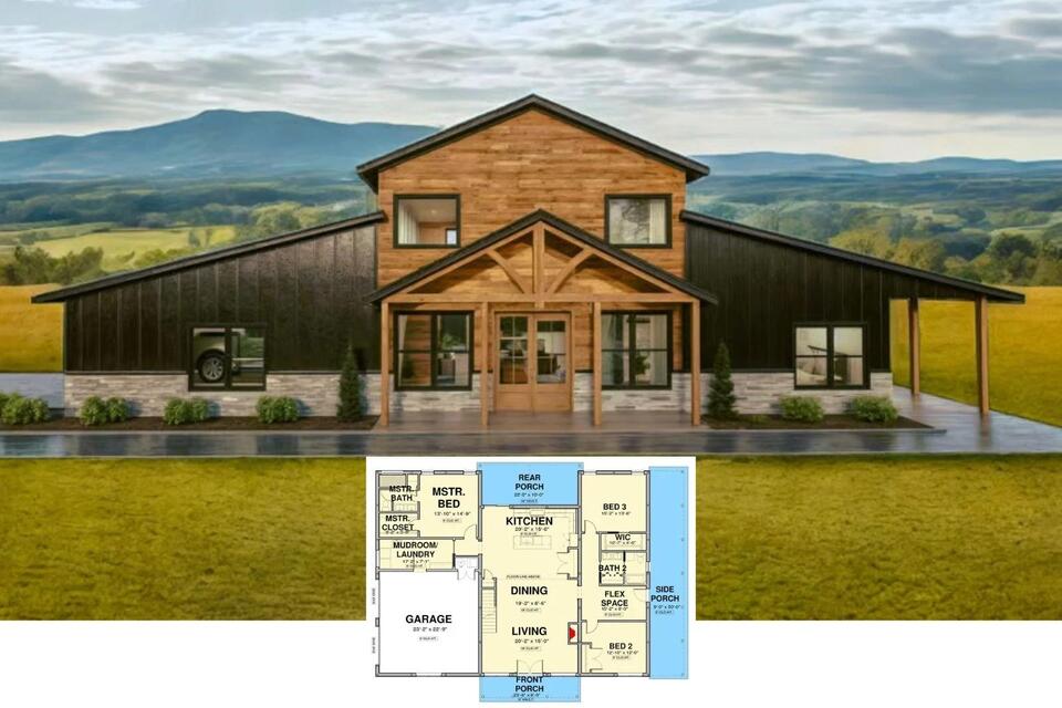 Durango 3-Bedroom Barndominium House Plan with Loft (2,539 Sq. Ft. Floor Plan)