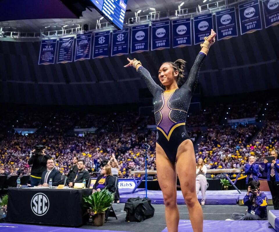 LSU gymnastics schedule set with meet times, TV network assignments for ...