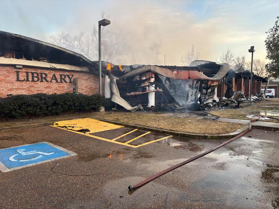 ‘Devastating:’ State officials investigate cause of library fire in ...