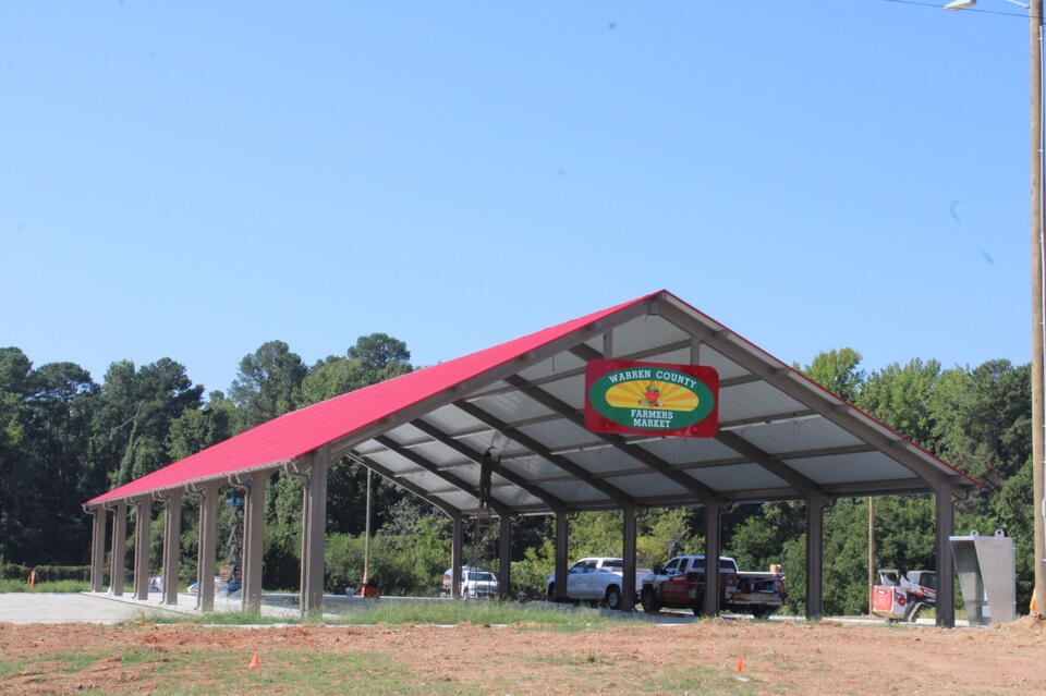 Work on the Warren County Farmers Market Pavilion continues