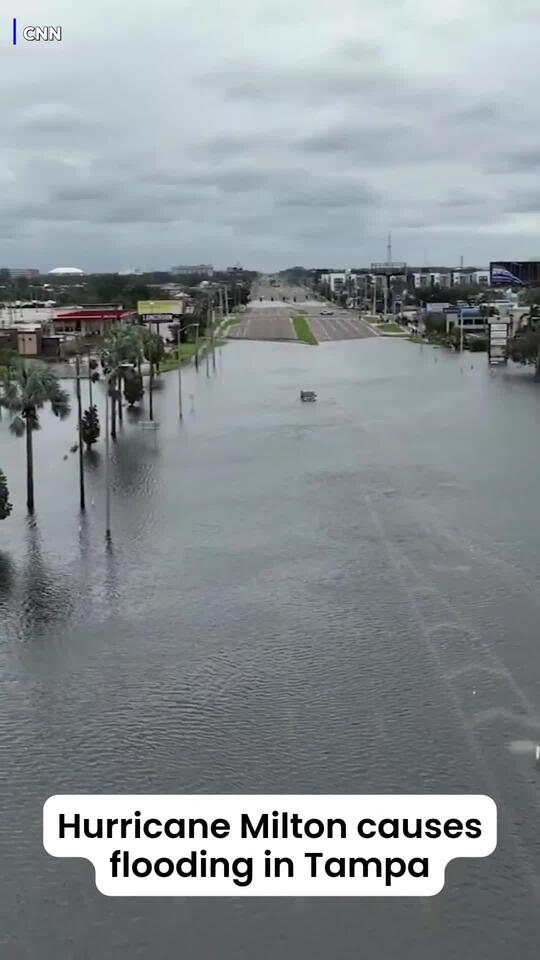 Tampa flooding from Hurricane Milton Drone Video - NewsBreak