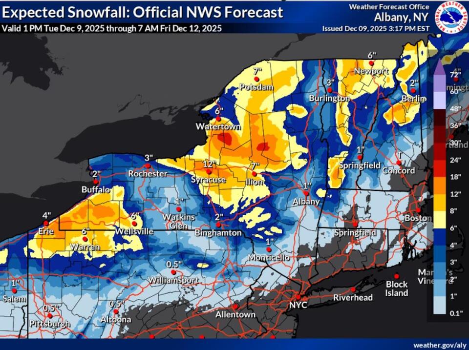 Winter storm warning in effect: More than a foot of snow, ice expected ...