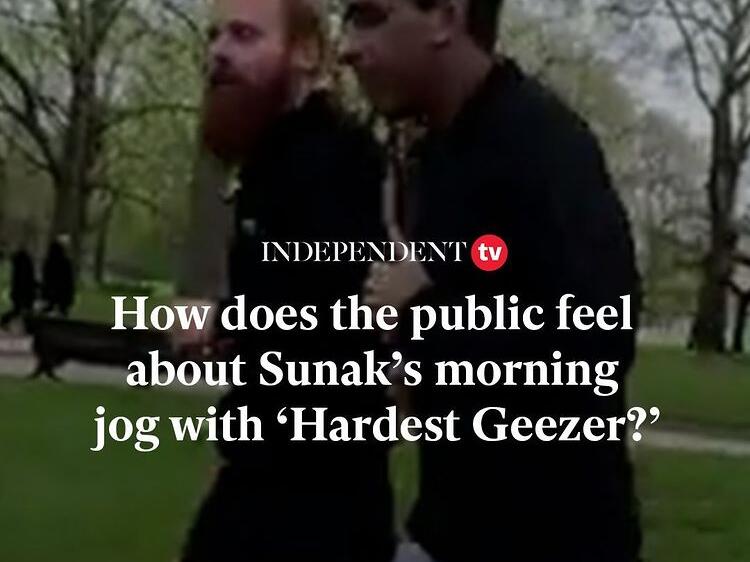 Rishi Sunak took a jog around Westminster with the “Hardest Geezer ...