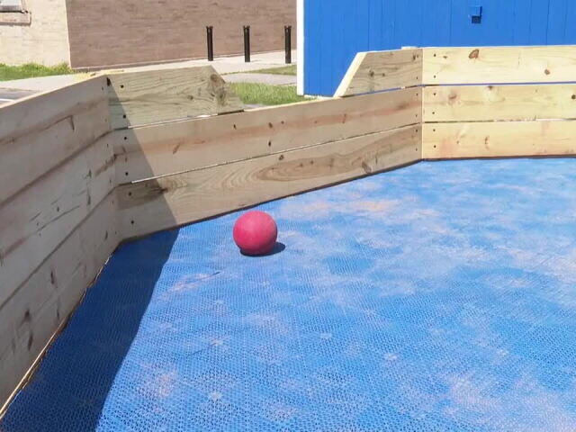 Williamsville student builds court at former school for Eagle Scout Project