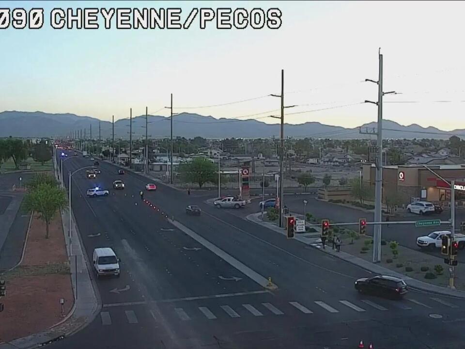 Motorcyclist killed in crash with vehicle at Cheyenne, Pecos in North