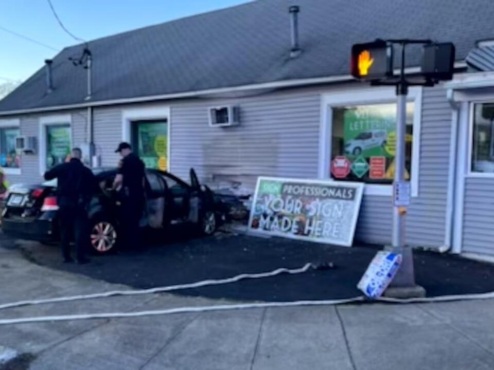 Suspected drunk driver slams into building, destroys bus stop shelter ...