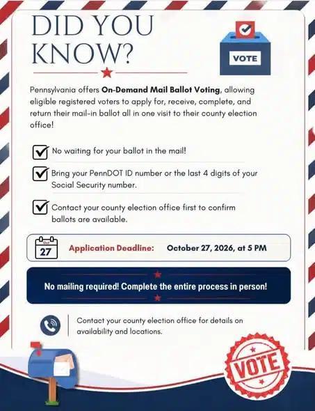 Mail Ballot Application Deadline Is Oct. 27 - NewsBreak