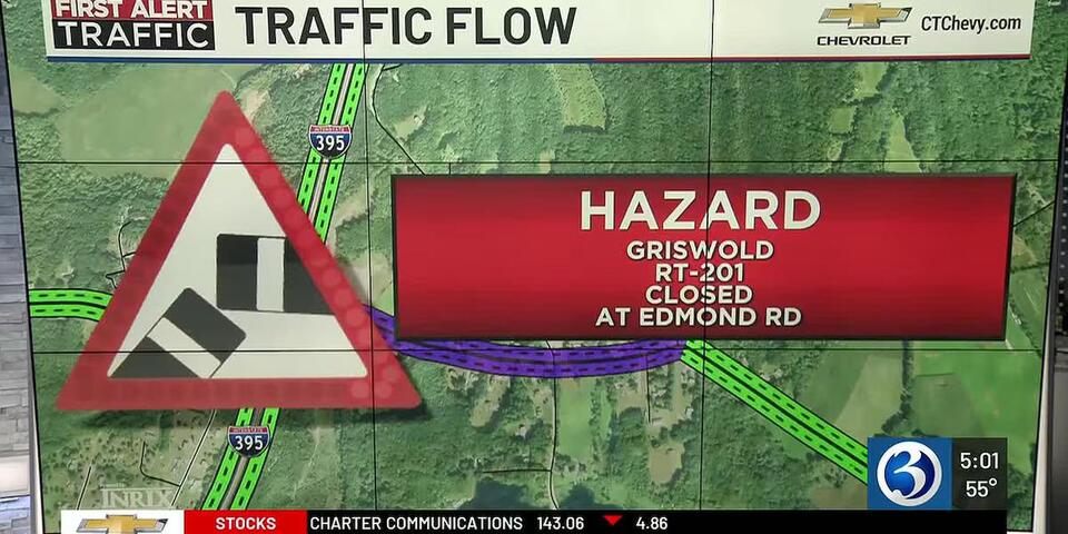 Route 201 closed in Griswold after car strikes pole - NewsBreak