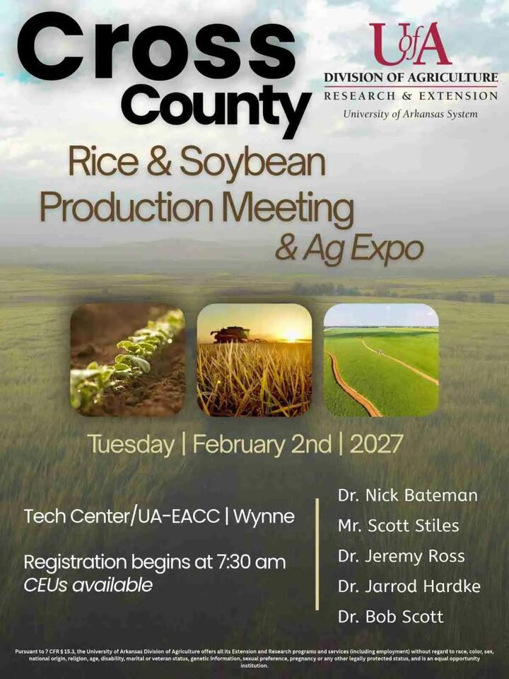 Cross County Extension Service sets date for Rice & Soybean Production ...