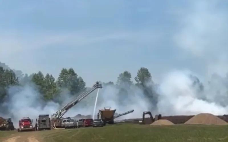 Smoldering mulch fire in Green Creek causing visibility issues ...
