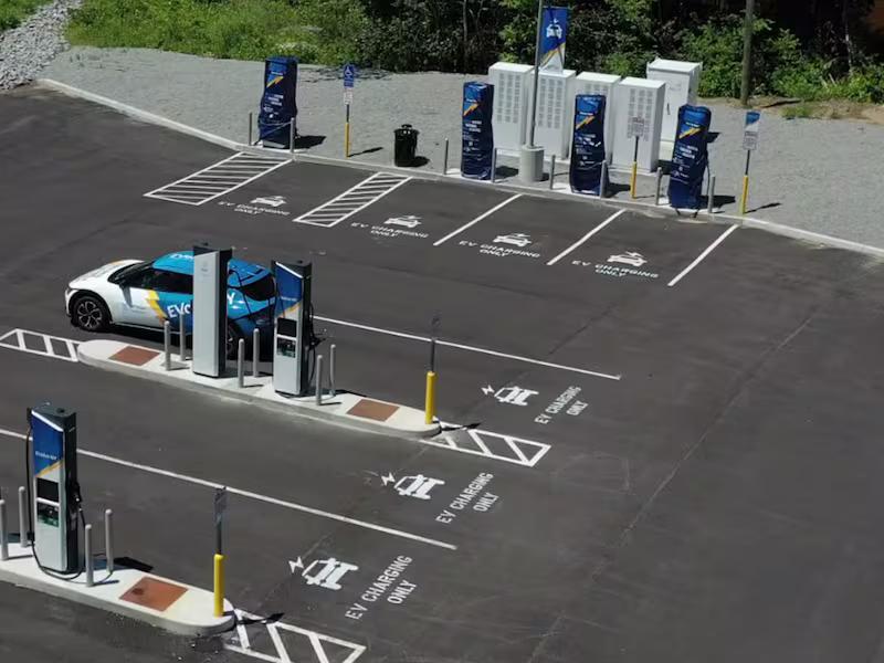New, largescale EV charging station running in North Country