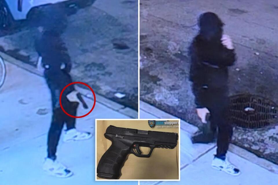 Chilling video shows teen thug waving gun moments before NYPD detective was shot in back