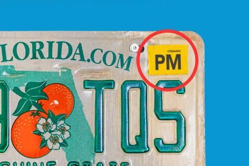 If You See a “PM” Sticker on a License Plate, Here’s What It Means ...