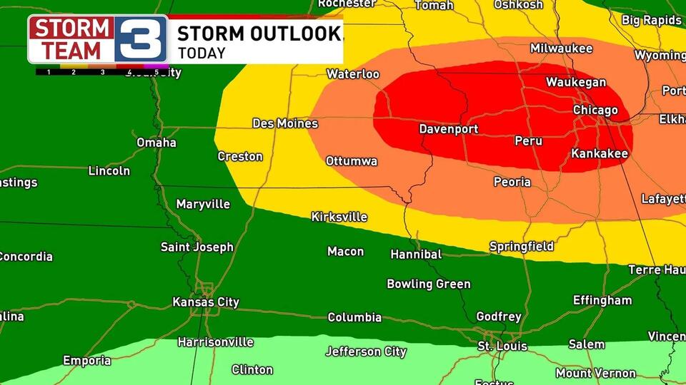 Damaging winds and isolated tornadoes possible Monday evening, cooler ...