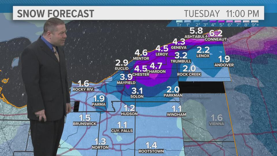 Cleveland area weather forecast: Snow developing and persisting by ...