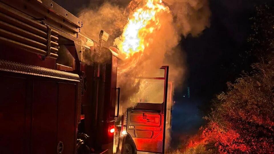 PHOTOS: Rescue engine destroyed after catching fire - NewsBreak