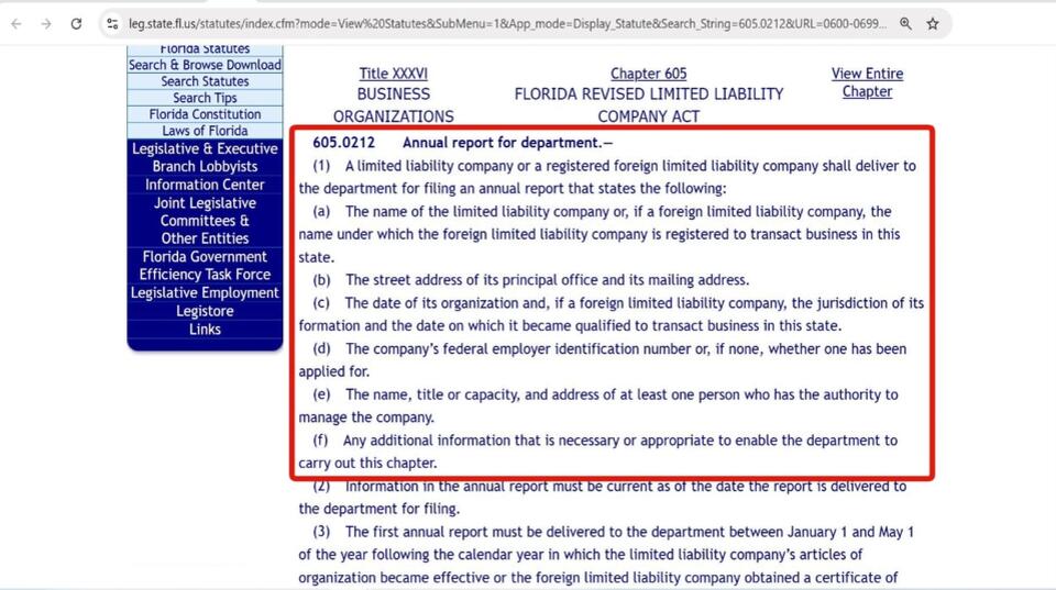 Florida Annual Report Filing Instructions (Jan. 2026) - NewsBreak