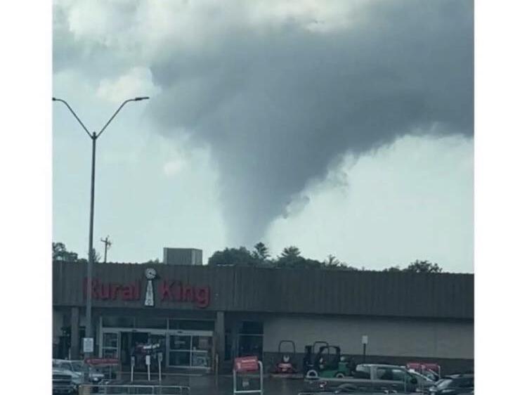 TORNADO FORMS IN CROSSVILLE BEHIND RURAL KING