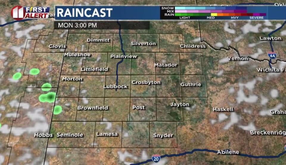 Storms moving out of area Sunday night