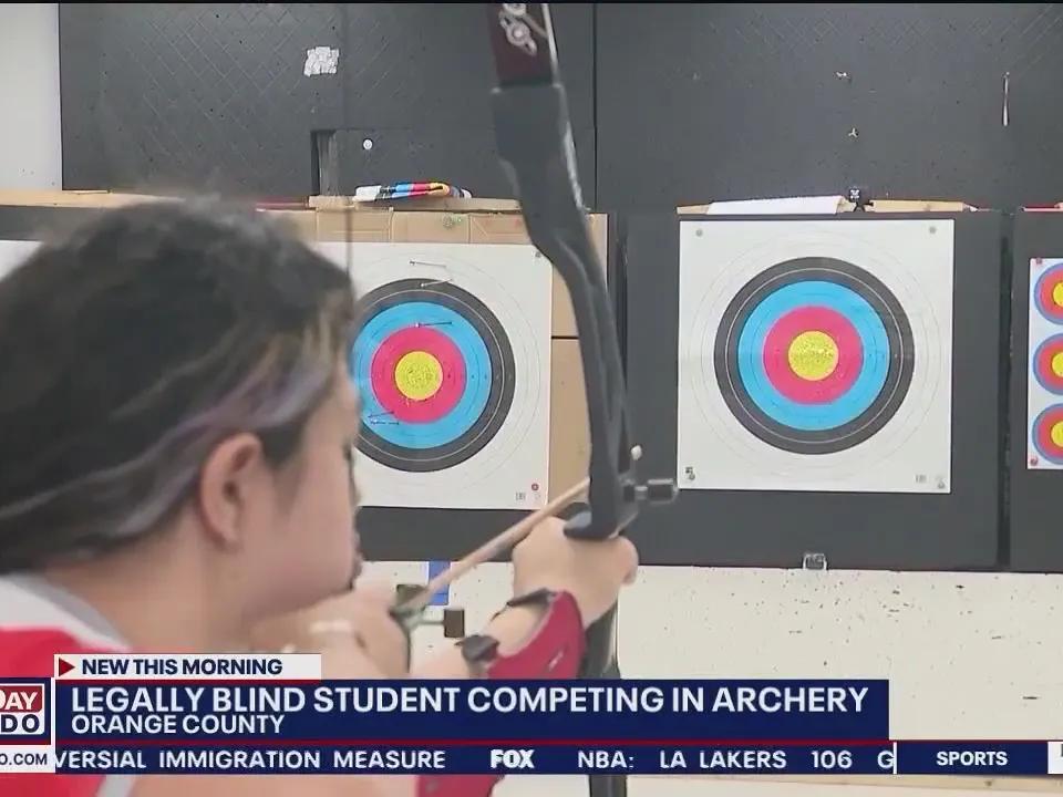 Blind archery student competes at Florida high school