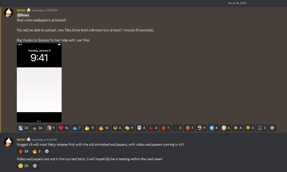 Nugget to get video wallpaper support after first rolling out standard ...